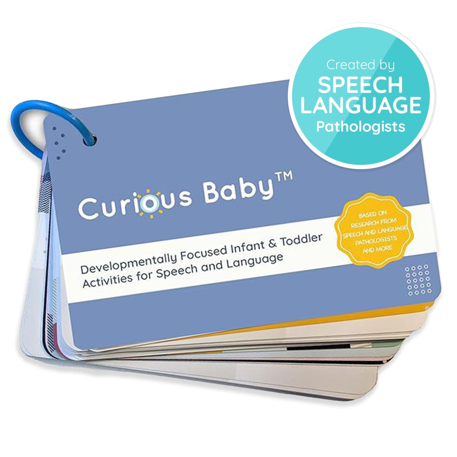 Curious Baby™ Speech & Language Development Cards (0–36 Months) | 26+ Research-Based Activities for Babies, & Toddlers, Educational Activity Milestone Flash Card Baby