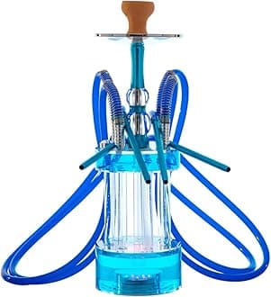 4 Hose Hookah Set, ASANMA Large Party LED Hookah,Super Luxury Foutain Design ...