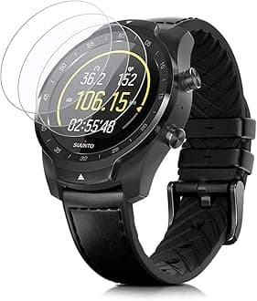 Universal Round Watch HD Tempered Glass Screen Protector, Anti-Scratch, Anti-Fingerprint, 37mm Diameter (3 Pack)