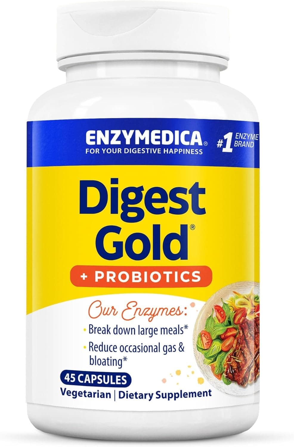 Digest Gold + Probiotics, 45 Capsules
