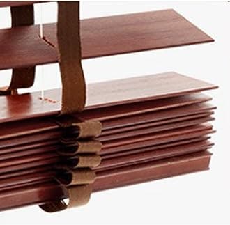 Blackout Venetian Blinds, Real Wood Blinds for Windows, Indoor and Outdoor Horizontal Blinds, 60/70/80/90/100/110cm Wood Venetian Shades,WxH-110x120cm/43 * 47in
