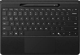 Surface Pro Flex Keyboard with Slim Pen Bundle, 2-in-1 Alcantara keyboard for Surface Pro 9 and 8, Windows 11 Copilot+ PC, Black