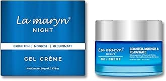 Lamaryn Night Gel Crème | Non-Sticky Nighttime Skincare | Retinol, Hyaluronic Acid & Cocoa Butter | Brightens, Hydrates & Nourishes | All Skin Types | 50ml