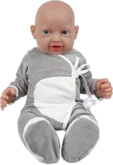 Vollence 23 inch Full Body Silicone Baby Dolls, Not Vinyl Dolls, Soft Realisitc Silicone Dolls Full Silicone Baby for Collectible Dolls Baby Gifts Teaching Dolls - Boy