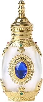YUFENG Vintage 12ml Empty Refillable Russian Style Enameled Metal and Glass Perfume Bottle