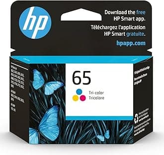 65 Tri-Color Ink Cartridge | Works with AMP 100, DeskJet 2600, 3700; Envy 5000 | Eligible for Instant Ink | N9K01AN