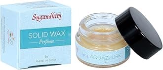 Sugandhim Aquazzure Solid Wax Perfume 5gms, Travel Pocket Friendly Long Lasting Strong Fragrance, Floral Wax Cream Perfume with Bees Blend & Natural Essence, Gift For Men & Women lasts upto 7 hours