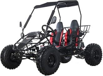 X-PRO Rover 125cc Gas Go Kart with 3-Speed Semi-Automatic Transmission w/Reverse,Big 19"/18" Wheels! (Black)