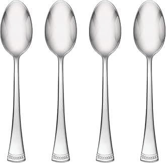 Lenox Portola Teaspoons, Set of 4, 0.35, Metallic