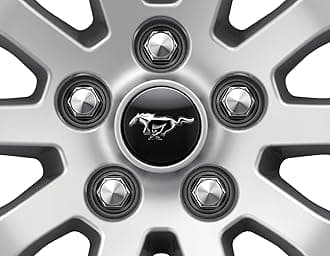 Ford Genuine Mustang Pony Centre Cap Single x1 Black Silver 2015-2018 2449776