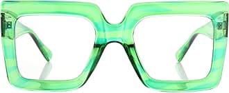 Kursan Oversized Square Black Glasses for Women Men Big Frame Blue Light Blocking Glasses Fashion Eyeglasses