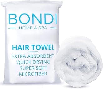 BONDI HOME & SPA Microfiber Hair Towel for Women - Super Absorbent, Fast Drying, Large Soft - Perfect for Long or Curly Hair - 42 x 22 Inches