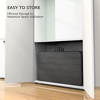 VINGLI 8 Foot Plastic Folding Table Portable Long Table for Indoor Outdoor Use Rectangular with Carrying Handle, Black