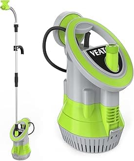 350W Submersible Water Pump, 4000L/H Rain Barrel Pump with 8m Cable, Auto/Manual Modes, Drainage Water for Water Tank Pond Pool Cellar and Hot Tub