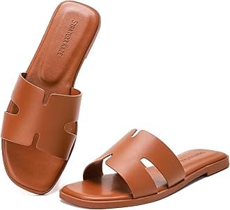 Women's Open Toe Flat Dress Slide Sandals