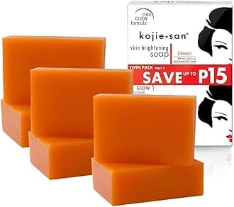 Kojie San Skincare Bundle - Facial Brightening Set with 2 Bars of Kojic Acid Soap, Face Cream & Exfoliating Face Brush