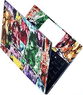 Full Laptop Skin Stickers HD Quality Sticker for Laptops Upto 15.6" (Dustproof|Waterproof|Scratchproof|Reusable) - Anime Multi FL EDS1