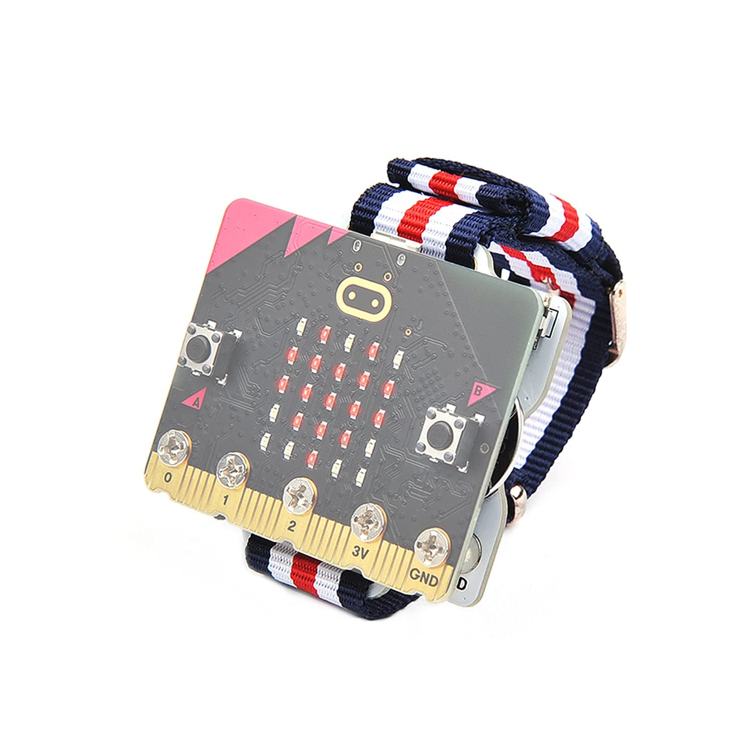ELECFREAKS microbit Smart Coding Kit BBC Micro:bit DIY Programmable Watch, Wearable microbit Extension Board(Wear:bit) for Micro:bit Beginners (Without Micro:bit)