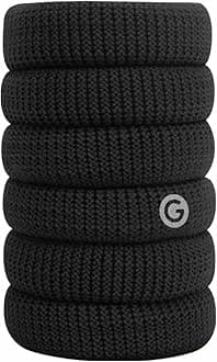 Black Onyx: Gimme Bands No Break Thick Hair Ties 6Pc (Black Onyx)