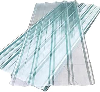 Clear Roof Sheet,Fiberglass Daylighting Panels,2mm FRP Daylighting Plate,Corrugated Roofing Sheet,Roofing Panel for Storage Shed Garage Canopy Greenhouse Replacing (35x59in,12 PCS)