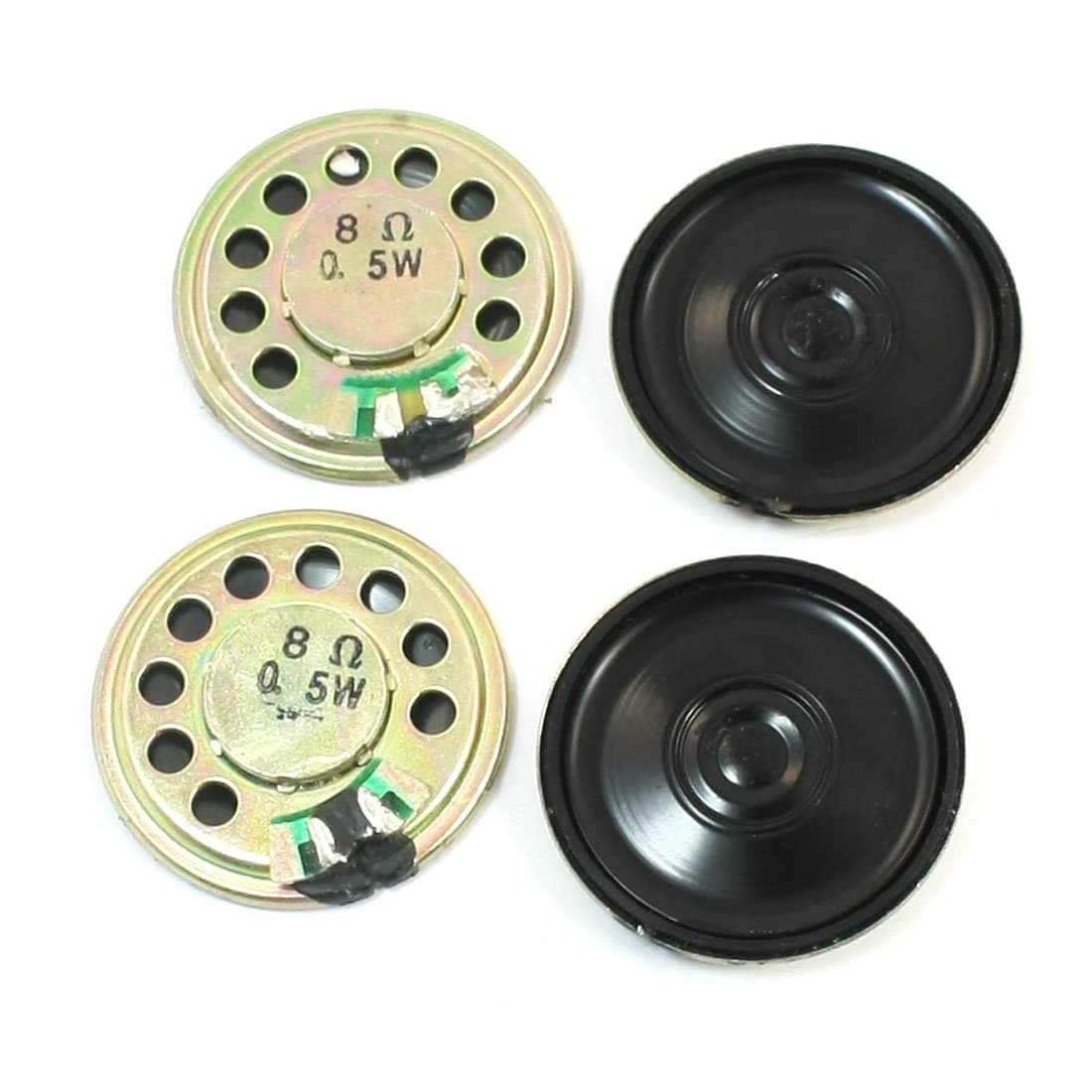 uxcell Replacement 30mm Internal Magnet Mini DVD EVD Speaker 0.5W 8 Ohm 4Pcs