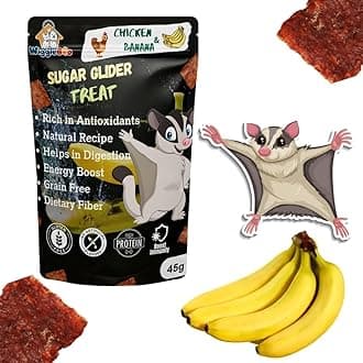 Chicken & Banana Suger Glider Treat | Protein Rich | Fiber Rich | Crunchy Healthy Snacks | Training Treat | 45gm