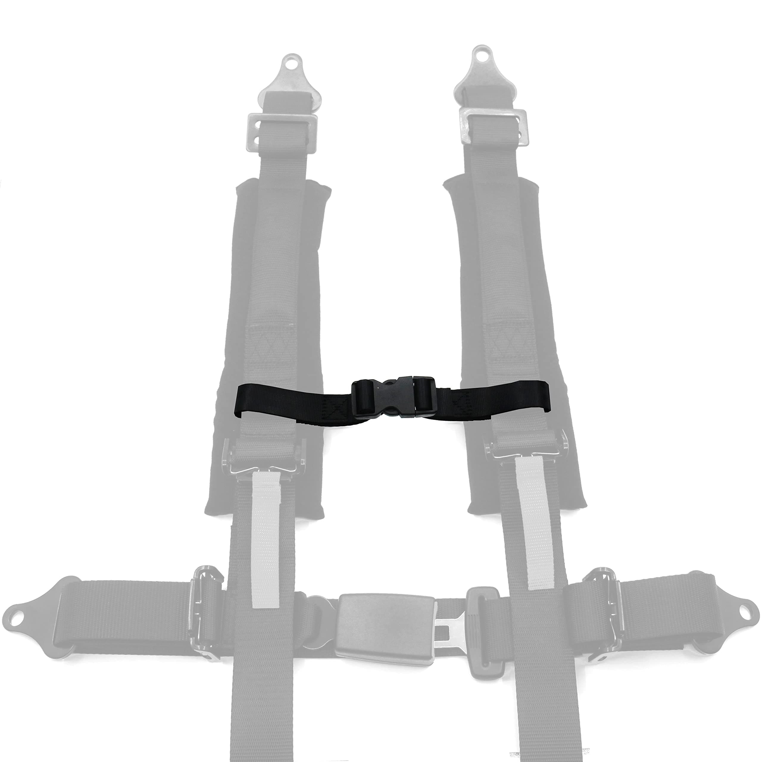 2 PACK Sternum Strap For 2 inch 3 inch 4 point 5 point UTV ATV Golf Cart Go Kart UTV harnesses seat Safety Harness (Black, 2 PACK)