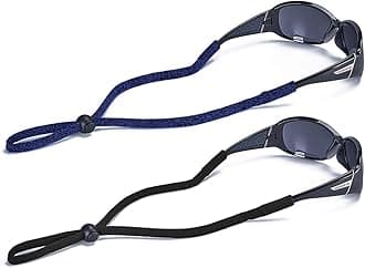SHINKODA Adjustable Glasses Strap for Adults and Kids | 2-Pack Eyewear Retainer Cord for Reading, Safety, Sports & Sunglasses
