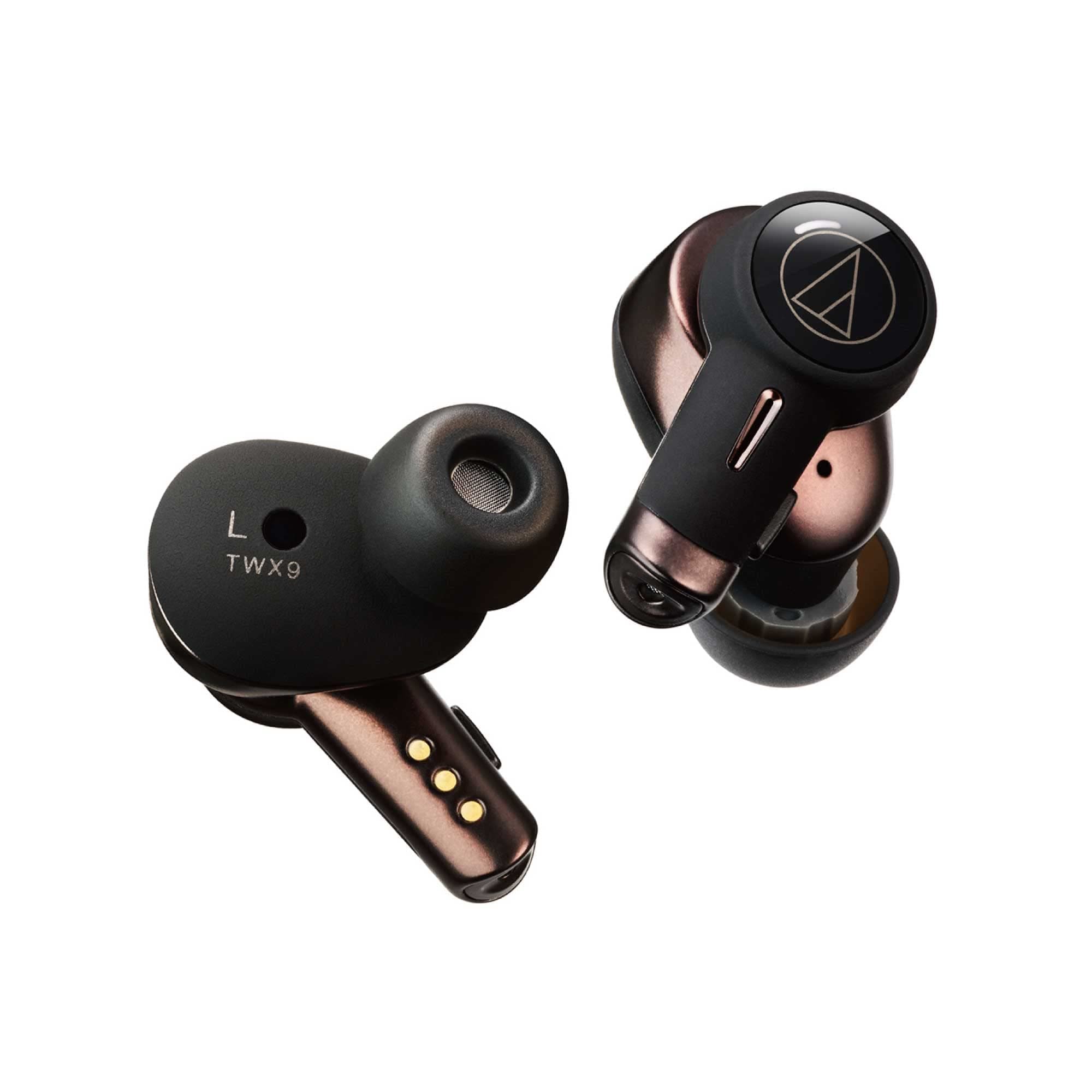 Audio-Technica ATH-TWX9 Wireless Earbuds, Bluetooth Fully Wireless, Microphone Included, Up to Approx. 18.5 Hours of Playback, Supports Wireless Charging, Multi-Point, Deep UV Disinfecting System