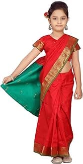 Aarika Girls RED Colour Saari