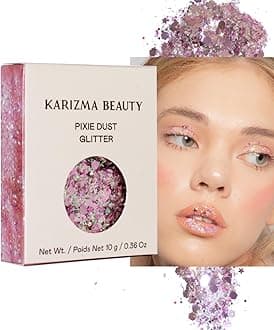 KARIZMA Pixie Dust Body Glitter. 10g Chunky Face Hair, Eye and Body for Women. Rave Festival Accessories, Cosmetic Makeup. Loose Set
