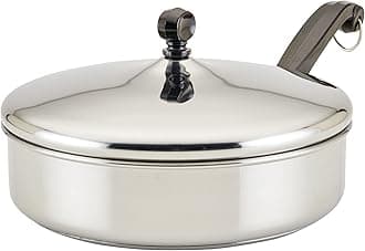 Classic Stainless Steel Fry Lid, Saute Pan (2.75 Quart), Silver