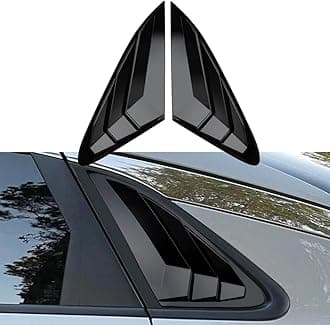 Rear Side Window Louvers Compatible for 2021 2022 2023 2024 2025 2026 Kia K5 Accesories Sport Style Air Vent Cover (Glossy Black)
