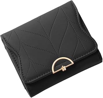 Ladies Purse RFID Blocking Purses for Women Small Bifold Compact Wallet for Women with Card Slots and Zip Coin Pockets