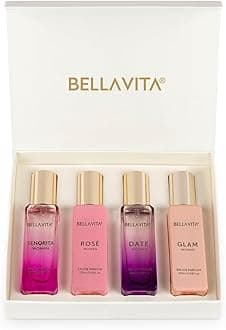 Perfume Gift Set for Women | Perfume for Woman | Gifts for Woman | Long Lasting EDP 4x20ml | Floral & Fruity Fragrance | Date, Senorita, Glam, Rose