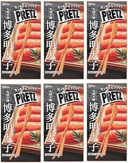 [6 Box Set] Kyushu no Aji Hakata Mentaiko Individual Packaging 1 Box 0.8 oz (23 g) Japanese Flavor Meguri Chunky Pretts
