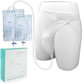 MAYCREATE® Urine Collector for Elderly Men, Reusable Urine Bag Collector, Portable Male Urine Collection Bag, Silicone Urine Collector for Elderly Men Bedridden Patients, Elderly Men Type