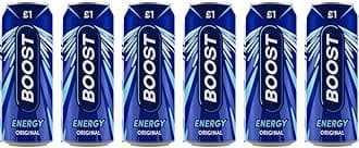 Boost Energy Original I 500ML I Carbonated Mixed Fruit Flavoured Drink I Pack of 6