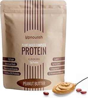 Peanut Butter Vegan Protein Powder 54 Superfoods Powder,1.5 Billion CFU Probiotics 21g Plant Based Protein,No Sugar No Dairy No GMO Dairy Free,Meal Replacement Shake Keto-Friendly Low-Carb