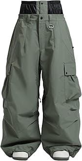 Men Women Baggy Snowboard Pants Ski Snow Pants Insulated Waterproof Winter Outdoor Loose Fit