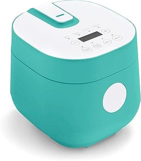 4-Cup Digital Rice Cooker, PFAS & PFOA-Free Removable Ceramic Dishwasher Safe Pot, Healthy Cooking Oats Grains & More, Auto Presets, Touch-screen, Delay & Keep Warm, Paddle Included,