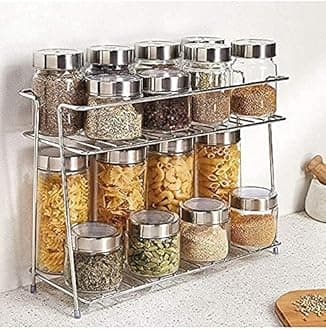 Tabletop Spice Rack For Your Kitchen_Countertop Spice s And Masala Rack 2 -Tiered Shelf And 2 Layer Stainless Steel And Special Countertop Spice Rack