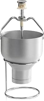 New Star Foodservice 37463 Commercial Grade Aluminum Pancake Dispenser with Stand, Silver