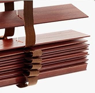 Blackout Venetian Blinds, Real Wood Blinds for Windows, Indoor and Outdoor Horizontal Blinds, 60/70/80/90/100/110cm Wood Venetian Shades,WxH-120x150cm/47 * 59in