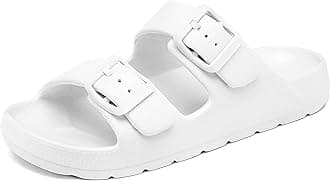 Boys Girls Double Buckle Slide Sandals Comfort Beach Pool Shower Slippers Adjustable Indoor Outdoor Little Kid/Big Kid