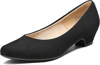 DREAM PAIRS Womens Mid Block Heels Ladies Low Court Shoes Party Wedding Shoes Round Toe Pumps