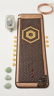 TourmaVital Infrared Compact Germanium Heating Mat | Thermal Pain Relief Massage Korean Stone Therapy
