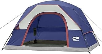 CAMPROS CP Tents for Camping 2/4/6 Person Tent Waterproof Windproof Double Layer Camping Tent, Easy Setup Dome Tent with Large Mesh Windows & Wider Door for Outdoor Camping & Hiking