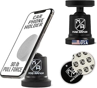 MobNetic Maxx - Magnetic Phone Mount - Cell Phone Holder - Mobile Phone Holder for Car, Truck, Boat, ATV - Smartphone Mount & Holder - Compatible with iPhone and Android