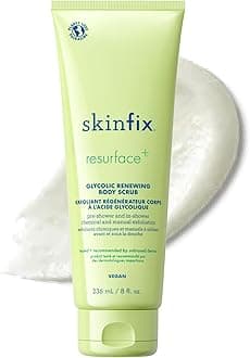 Skinfix Glycolic Renewing Scrub - 8 oz - Dual-Action Exfoliating Body Treatment with Lactic Acid - Smooths Rough Patches, Removes Flakes & Improves Skin Texture - Vegan, Cruelty Free
